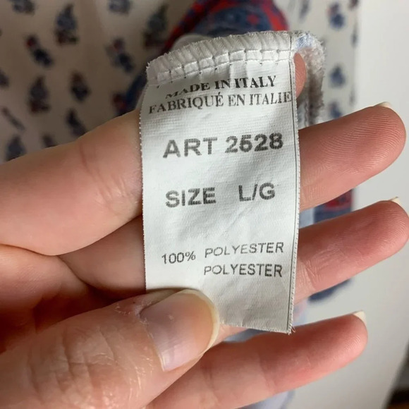 Luisa Made  In Italy Floral Paisley Blouse Size Large - Picture 6 of 11